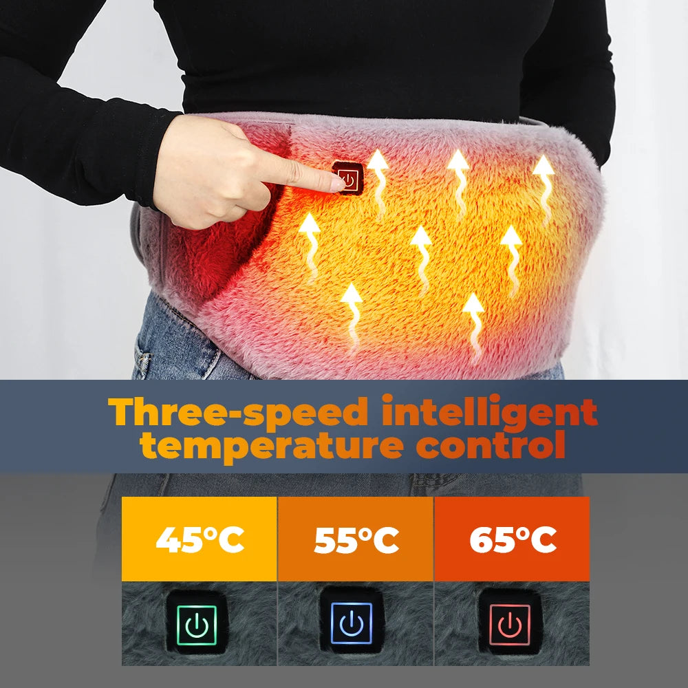 Showlu Smart General USB electric heating waist belt with graphene warm pad, adjustable for comfort and warmth.