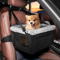 Showlu Height Increasing Dog Car Seat in portable nylon booster bed, designed to elevate small dogs during car rides.
