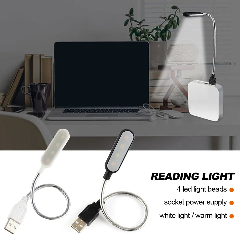 Showlu Smart General USB LED Light attached to a laptop, providing bright, energy-efficient illumination for workspace or reading.
