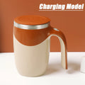 SHOWLU FASHION STORE XMSJ automatic stirring coffee mug with magnetic stainless steel tumbler and built-in mixer for effortless coffee.