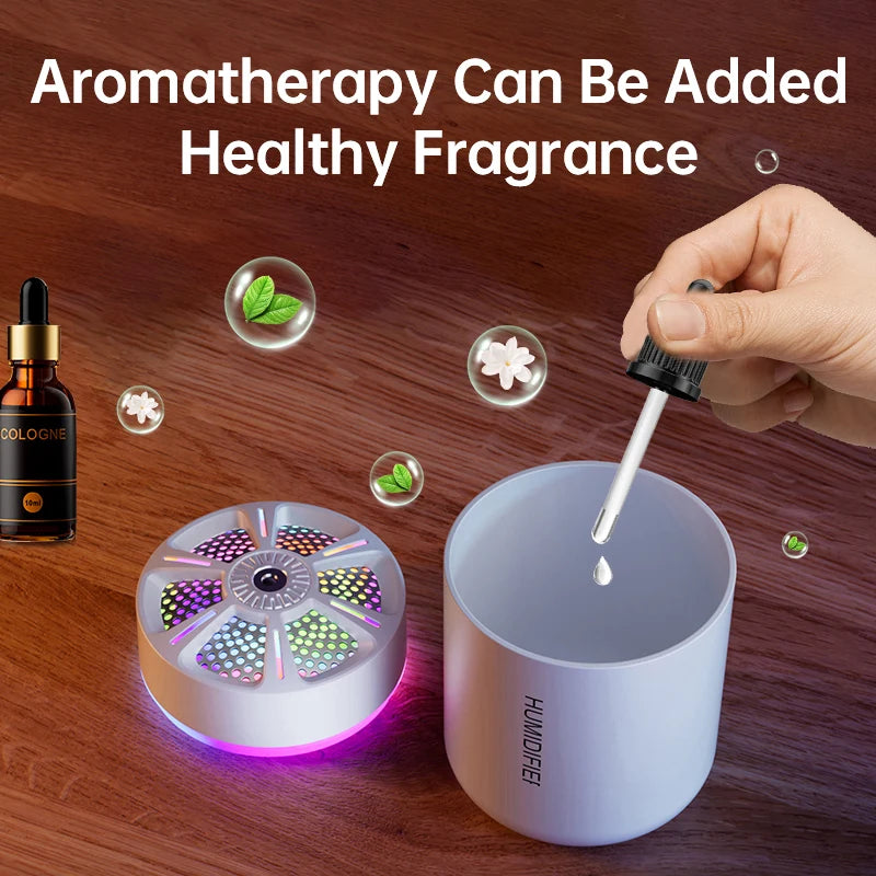 Showlu Smart General Mini USB Humidifier in white with a compact design and mist outlet, ideal for personal space humidification.