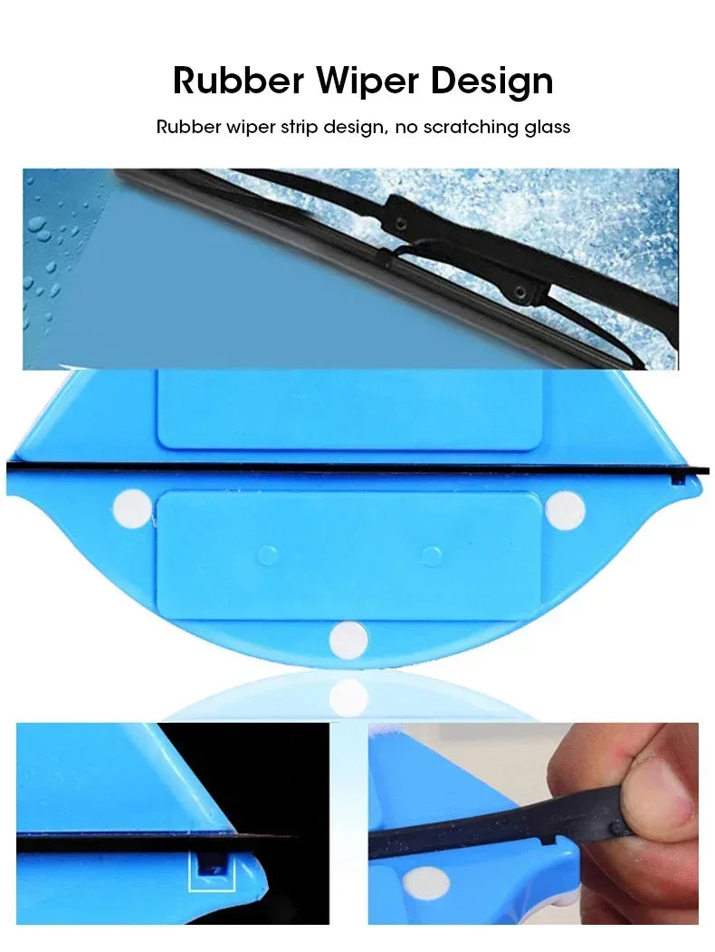 Showlu Smart General magnetic double-sided window glass cleaner tool with handles and cleaning pads on both sides.