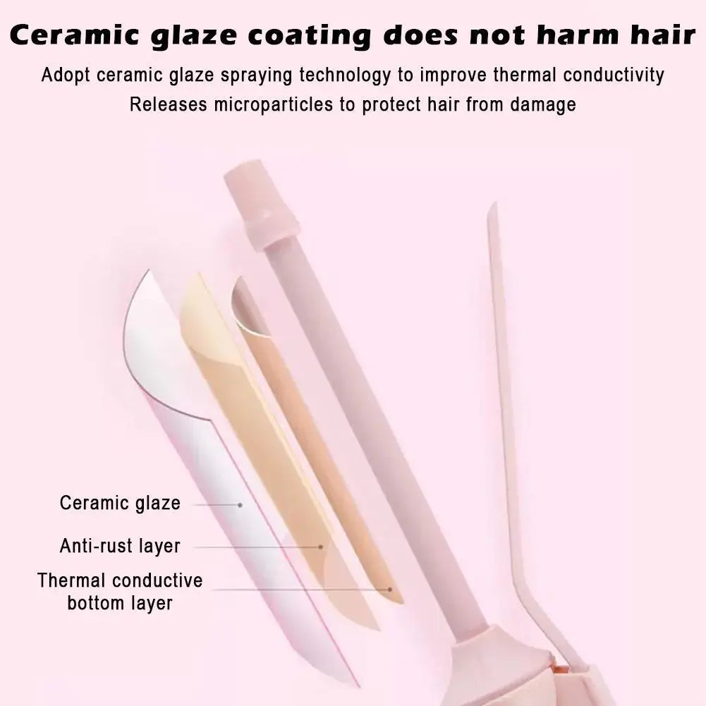 Showlu Smart General 9mm mini hair curler wand with fast heating and 25W power, ideal for creating tight curls and waves