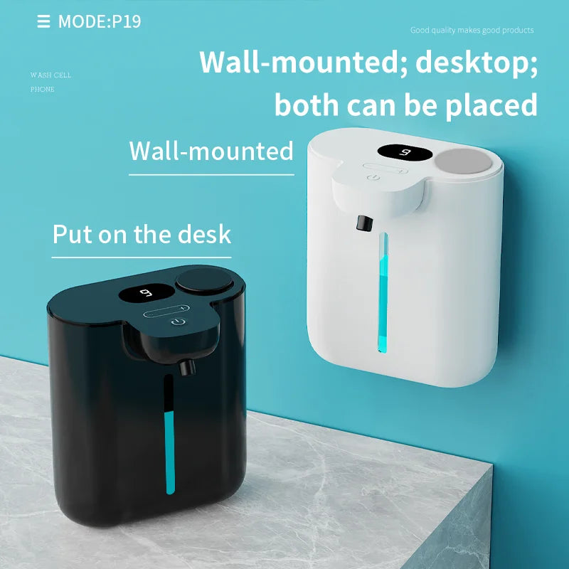 Showlu Smart General automatic soap dispenser with sensor, sleek white plastic design for touchless hand hygiene.