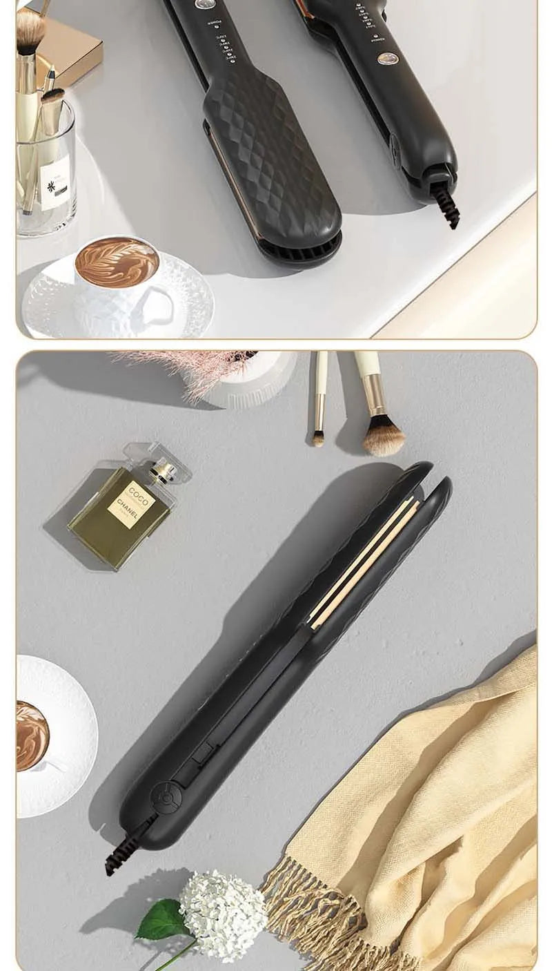 Showlu Smart General hair crimper tool with textured plates for creating crimped hairstyle, displayed on a neutral background.
