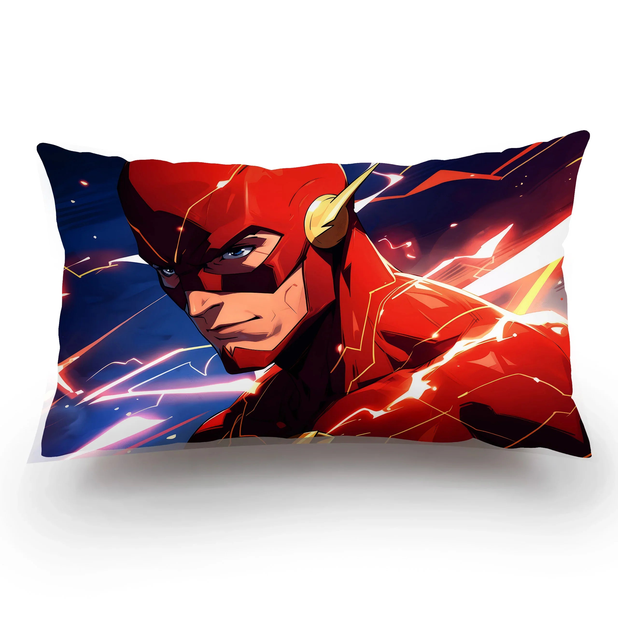 Marvel The Flash plush pillow cover with double-sided design, featuring vibrant cartoon superhero artwork on soft fabric.