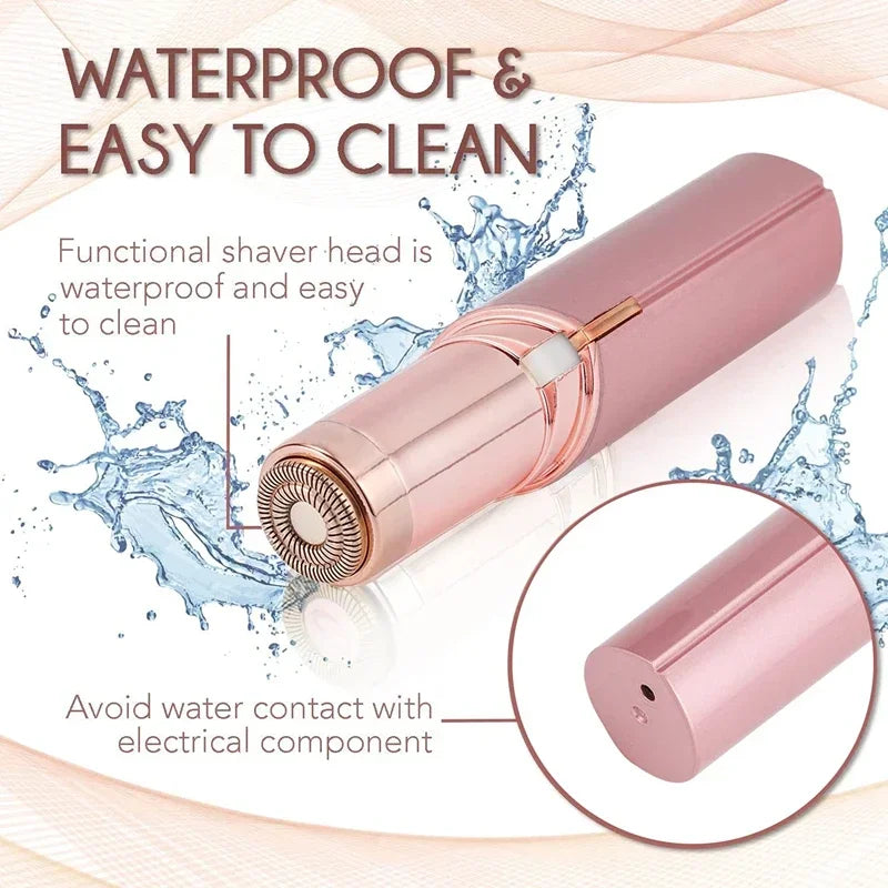 SHOWLU Electric Eyebrow Trimmer for eyebrows and lip hair, USB rechargeable beauty device with sleek lipstick design