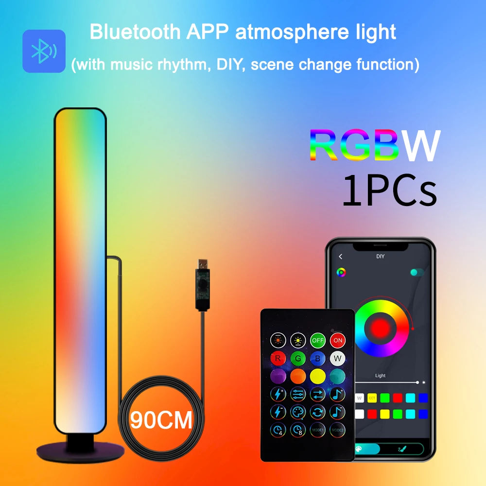 Showlu Smart RGB Atmosphere Night Light with remote control, featuring colorful lighting for ambient home decor.