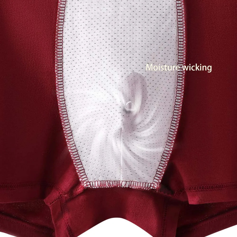 Showlu men's cotton boxer shorts with breathable mesh fabric and U pouch design, casual underwear for everyday comfort.