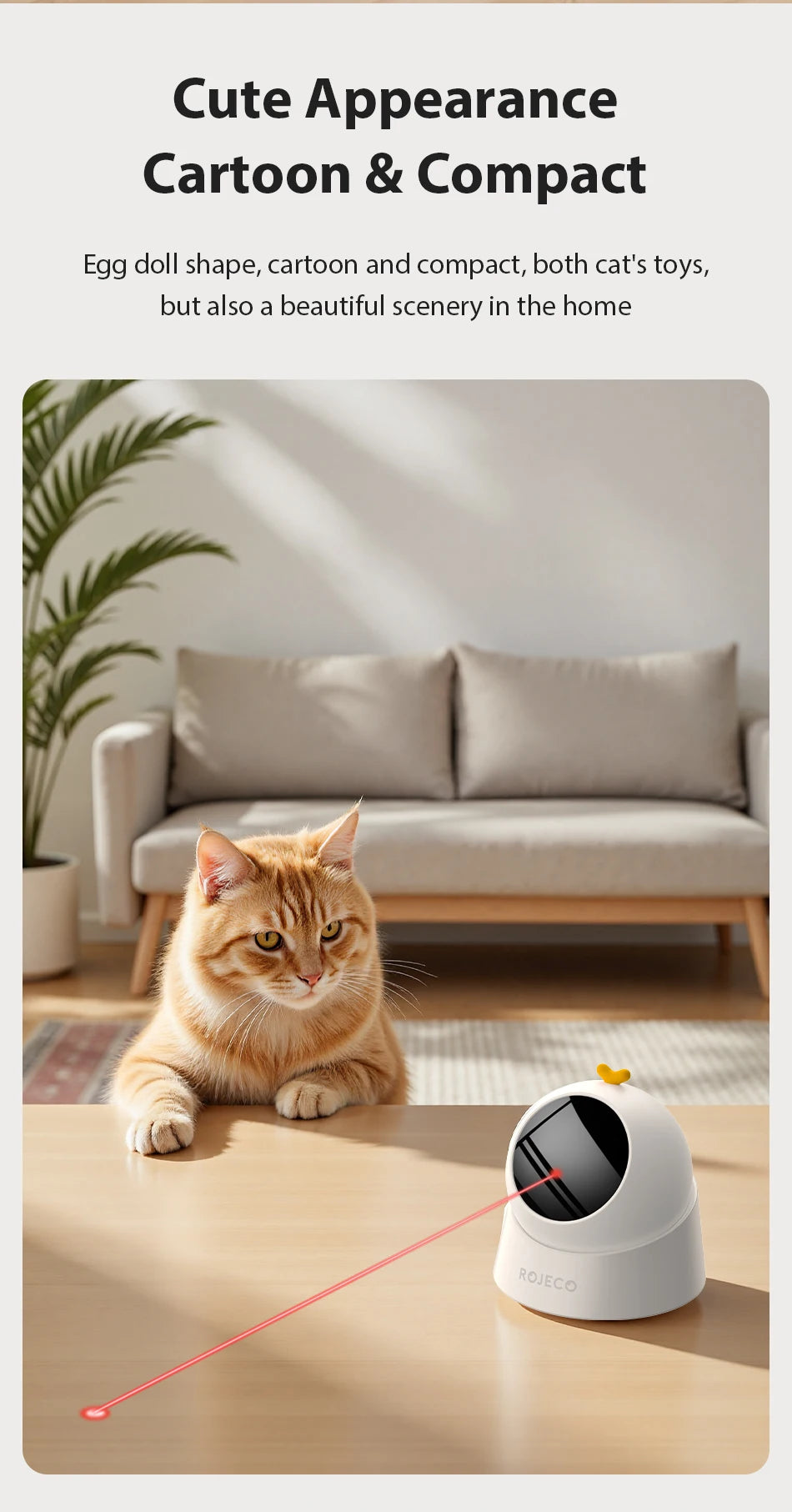 Showlu Smart General automatic pet laser toy displaying a sleek device used for interactive play with cats and dogs.