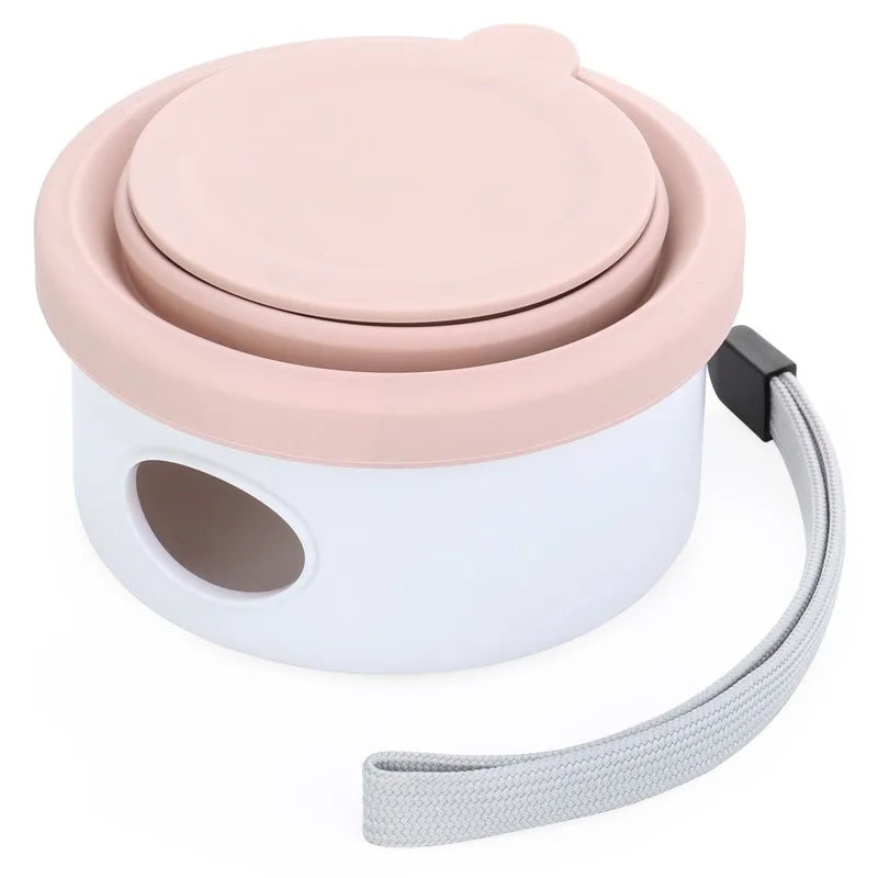 Showlu 3-in-1 portable dog water bottle with leak-proof travel food bowl, ideal for outdoor pet hydration and feeding.