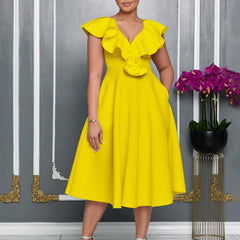 Customized Elegant African Dresses for Women 2025 Africa Clothing Plus Size Wedding Party Dress Dashiki Ankara Office Lady Outfi