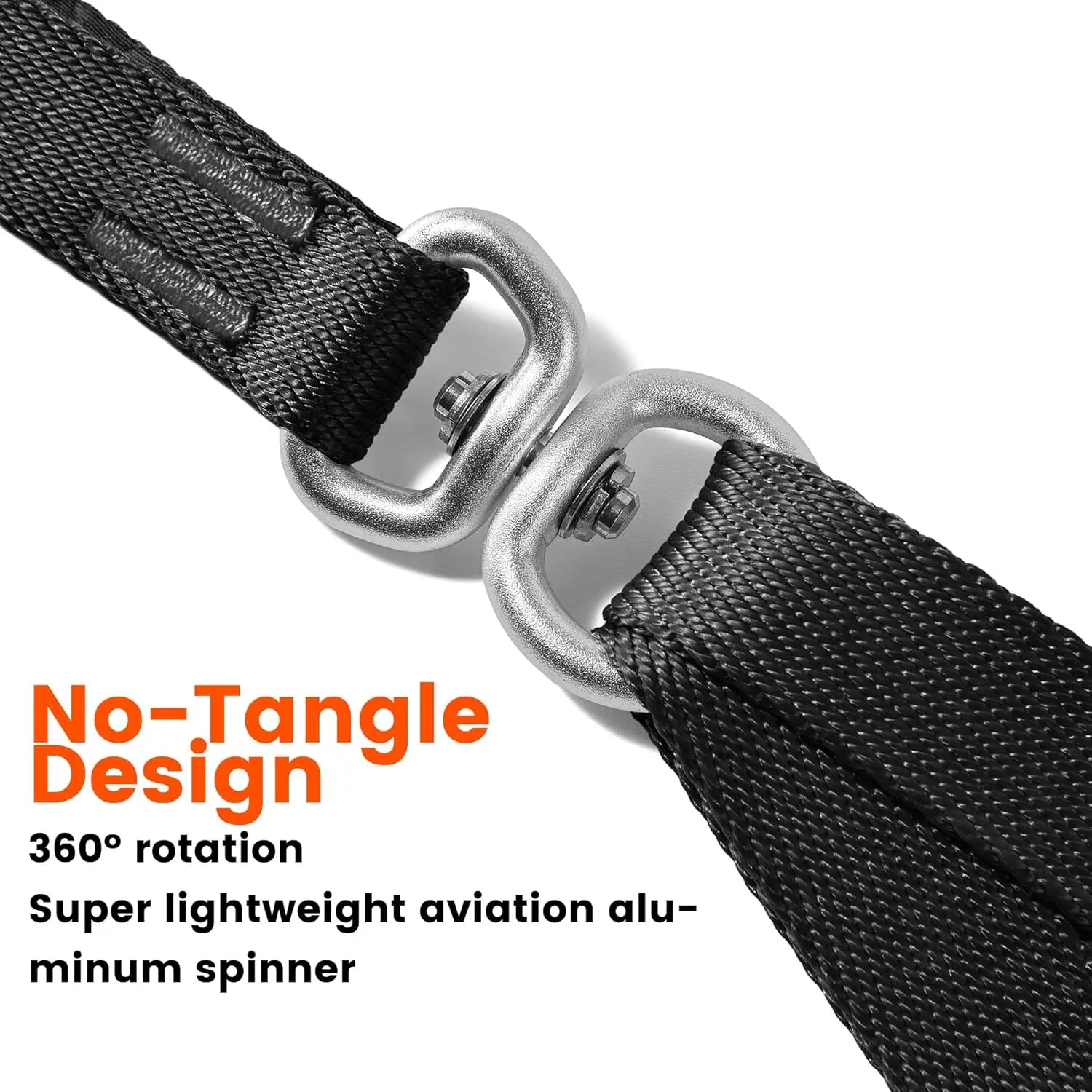 Double dog leash by Howgo from Showlu Fashion Store, adjustable nylon dual lead with tangle-free design for walking two dogs simultaneously.
