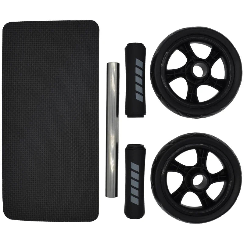 Showlu Smart General Ab Roller Wheel Pro for core workouts, featuring a sturdy wheel and comfortable handles on a workout surface.