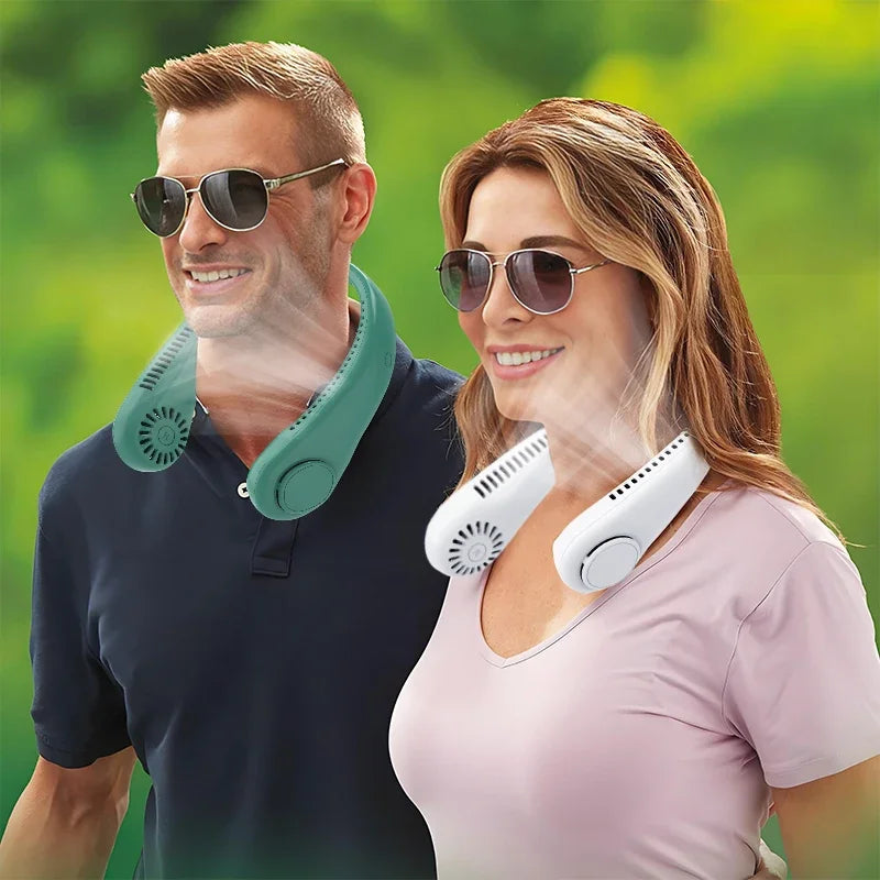 Showlu Smart General 4000mAh portable neck fan with adjustable airflow and lightweight design for personal cooling.