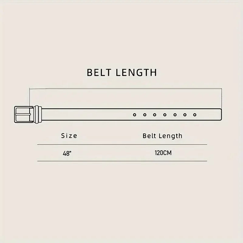 Showlu men's genuine cowskin leather belt with casual business buckle, stylish waistband accessory for men