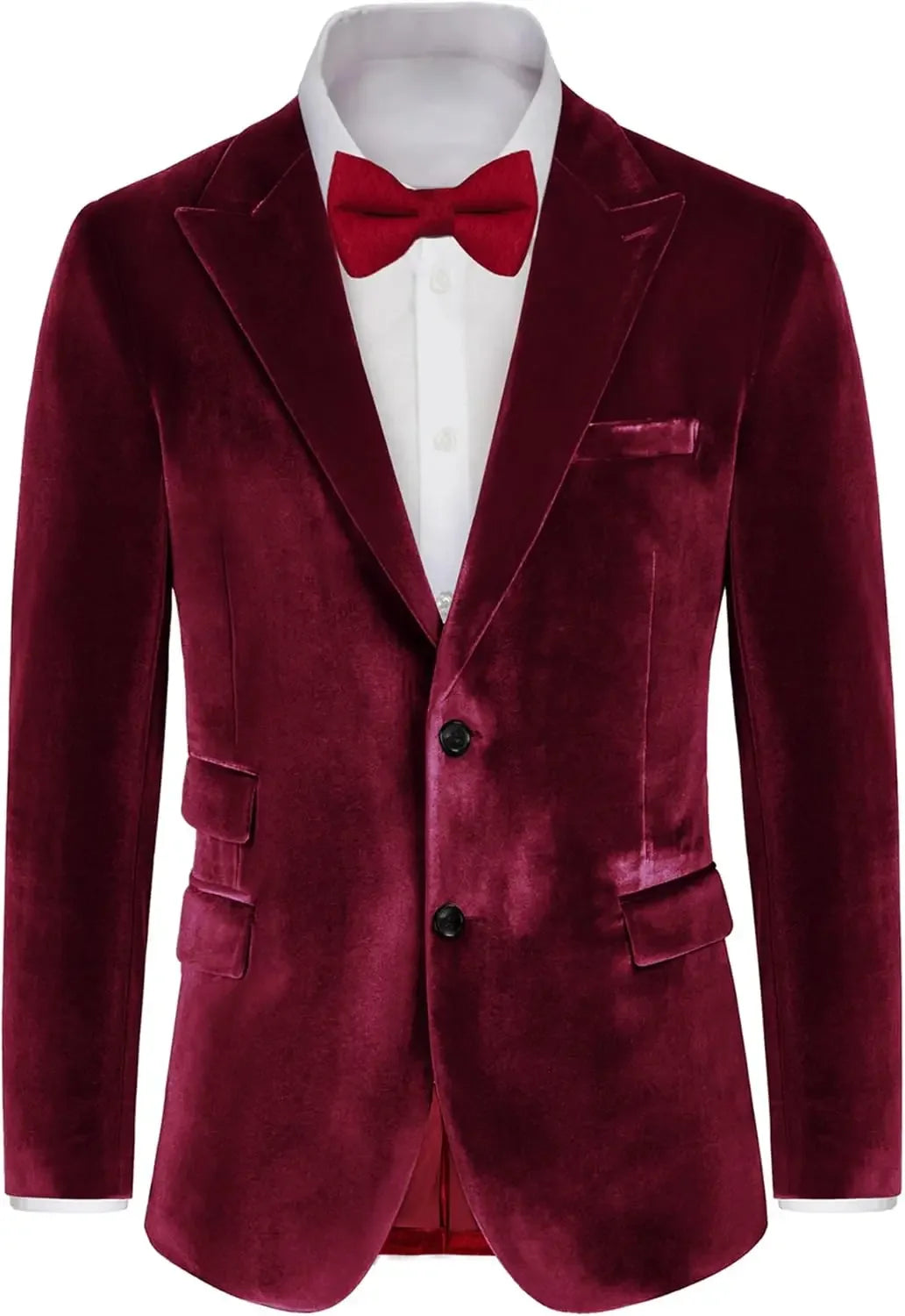 Mens Velvet Blazer Two Button Slim Fit Suit blazer for Men Prom Wedding Business Dinner Party Men Suits Outfits
