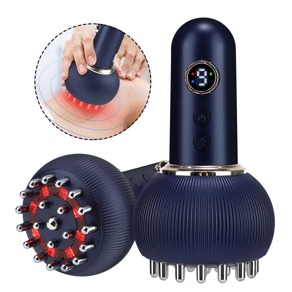 Hailicare Electric Meridian Massage Brush and microcurrent guasha machine with sleek design for facial skincare and facial massage.
