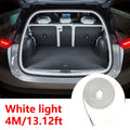 LUMERIS Motion Sensor LED Car Trunk Light Strip showing ambient lighting in a vehicle's trunk interior