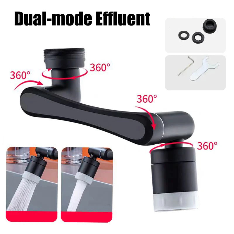 Showlu Brass 1080 Swivel Faucet Extender with universal 2-mode aerator, showcasing its durable brass construction and swivel design.