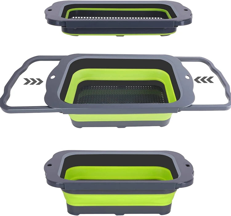 Showlu Smart General expandable kitchen sink strainer basket with mesh filter to catch debris and prevent clogs.