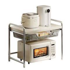 Kitchen Countertop Microwave Oven Shelf Rack Utensils Tableware Rice Cooker Storage Cupboard Air Fryer Shelf Organizer Holder