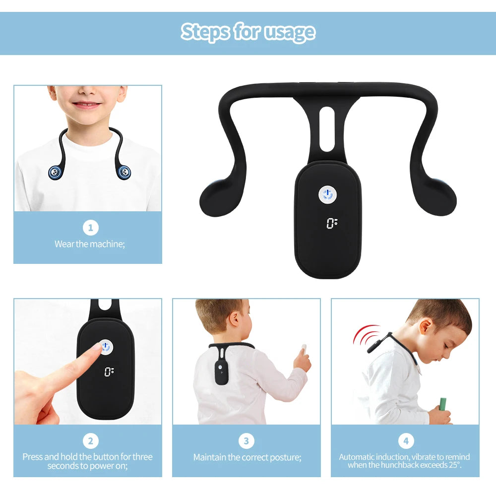 Showlu Smart Posture Corrector with silicone vibration reminder, designed for all ages to improve posture and spinal alignment.