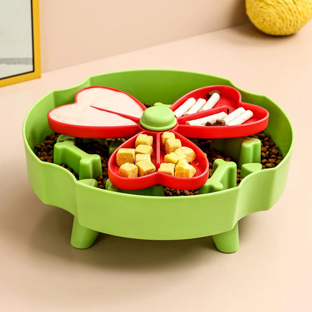 Dog slow feeder bowl by Showlu Fashion Store with non-slip, puzzle design for interactive, anti-choking feeding for dogs and cats.