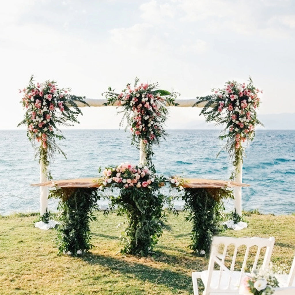 6Mx3M Heavy-duty Adjustable Wedding Backdrop Stand,  Drape Pipe Support Adjustable Kit