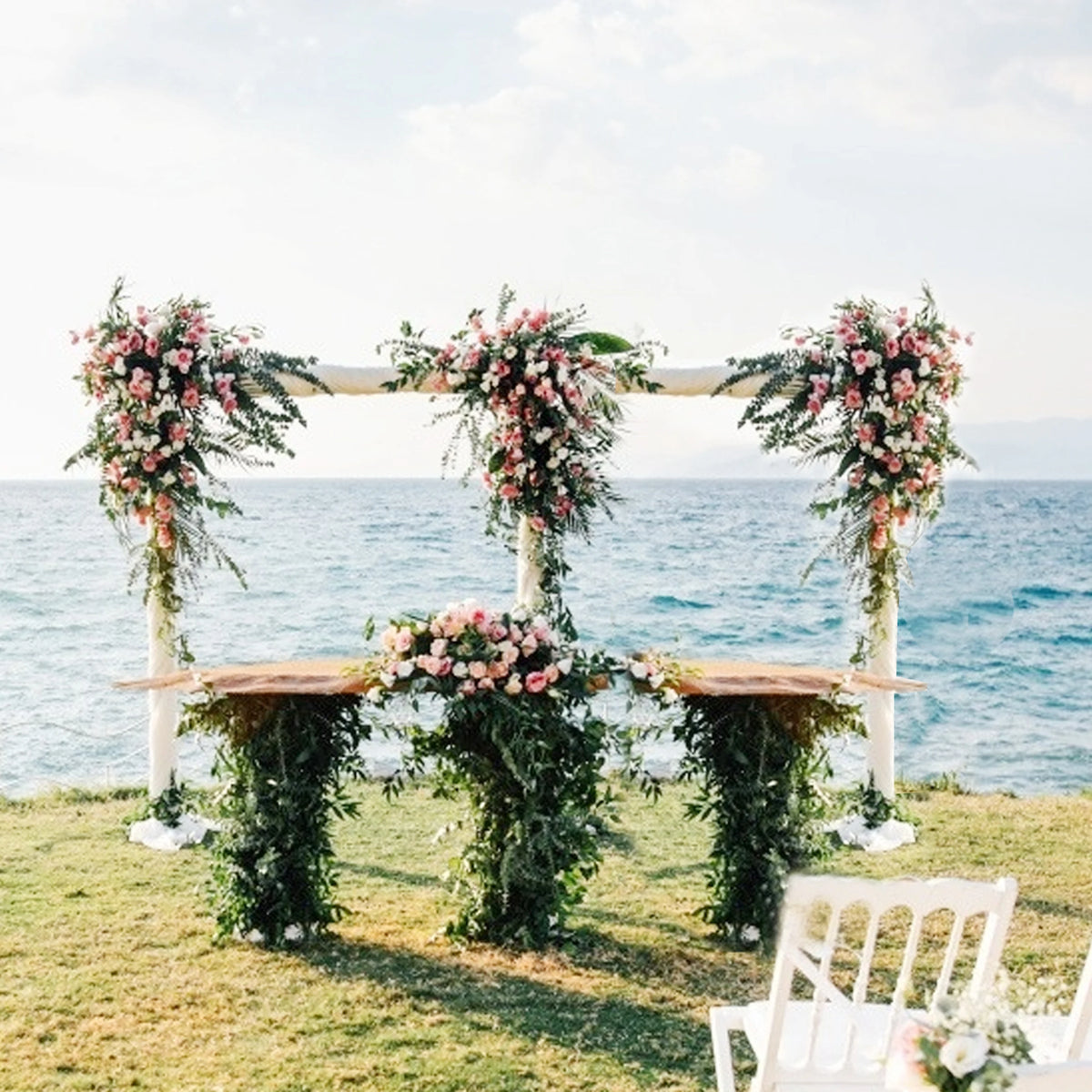 6Mx3M Heavy-duty Adjustable Wedding Backdrop Stand,  Drape Pipe Support Adjustable Kit