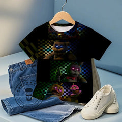 Fashion Clothing Kids 3D Five Night At Freddy Fnafs T-shirt Children Cartoon Tee Shirts T Shirt for Boys Sonic Clothes Girls Top
