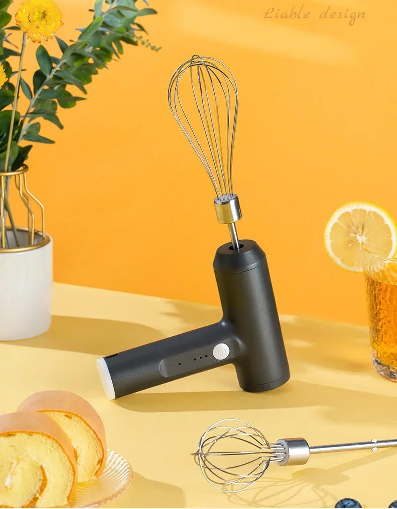 Showlu Smart General electric egg beater with stainless steel beaters, handheld kitchen appliance for mixing and whipping eggs