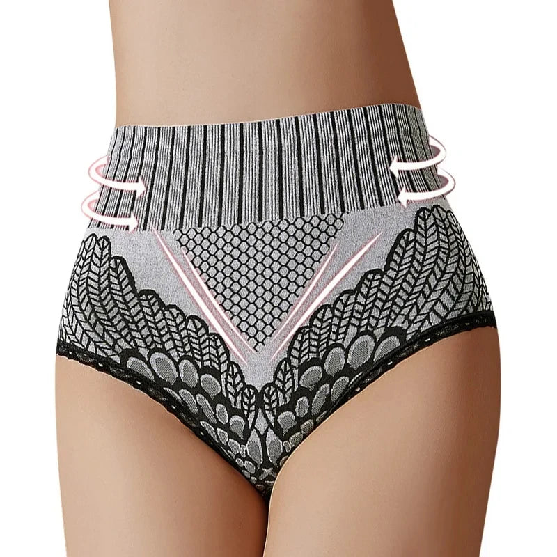 Women’s high waist shaping panties from Showlu Fashion Store, breathable body shaper with seamless design and tummy control for slimming.