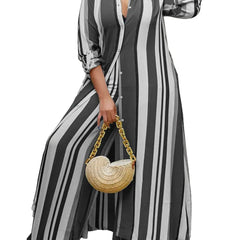 Autumn Spring African Women Long Sleeve V-neck Polyester 2 Piece Top Long Pant Matching Sets XL-5XL African Clothes Women