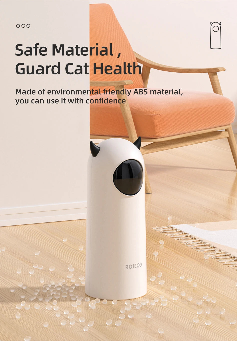 Showlu Smart General ROJECO automatic cat laser toy with rotating laser pointer and playful design for cat entertainment.