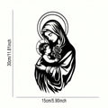 Black Hello Young Virgin Mary metal wall art depicting religious iconography for home decor.