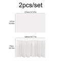 SHOWLU FASHION 2-piece disposable tablecloth and table skirt set displayed on a table, perfect for event decor.
