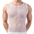 Showlu men's sheer mesh undershirt with long sleeves, transparent, sexy, lightweight, and fitted for a modern, stylish look