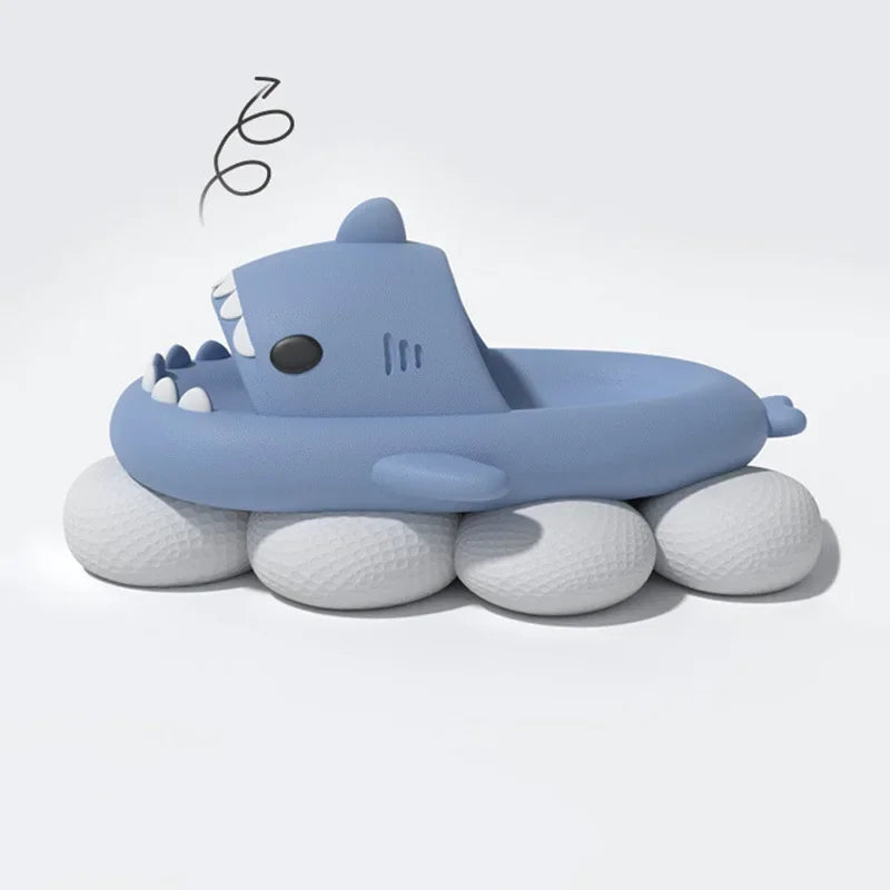 Mr.nut Shark slippers by SHOWLU FASHION STORE, non-slip EVA platform slides for men and women, featuring shark design and comfortable sole.