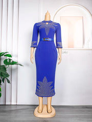 Elegant African Evening Dresses for Women Dashiki Ankara Outfits Gown Plus Size Turkey Wedding Party Long Maxi Dress 2025 New
