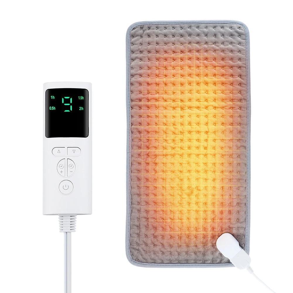 Showlu Smart General electric heating pad with adjustable temperature, timer, plush surface, and warm mat for soothing heat therapy.