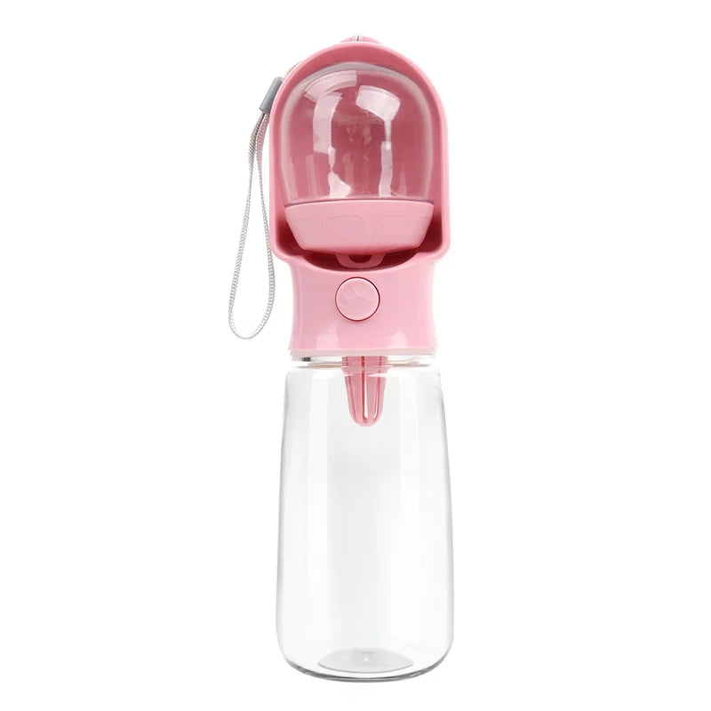 Showlu portable dog water bottle with collapsible bowl for travel, pet food, and water on a compact, easy-to-carry design.