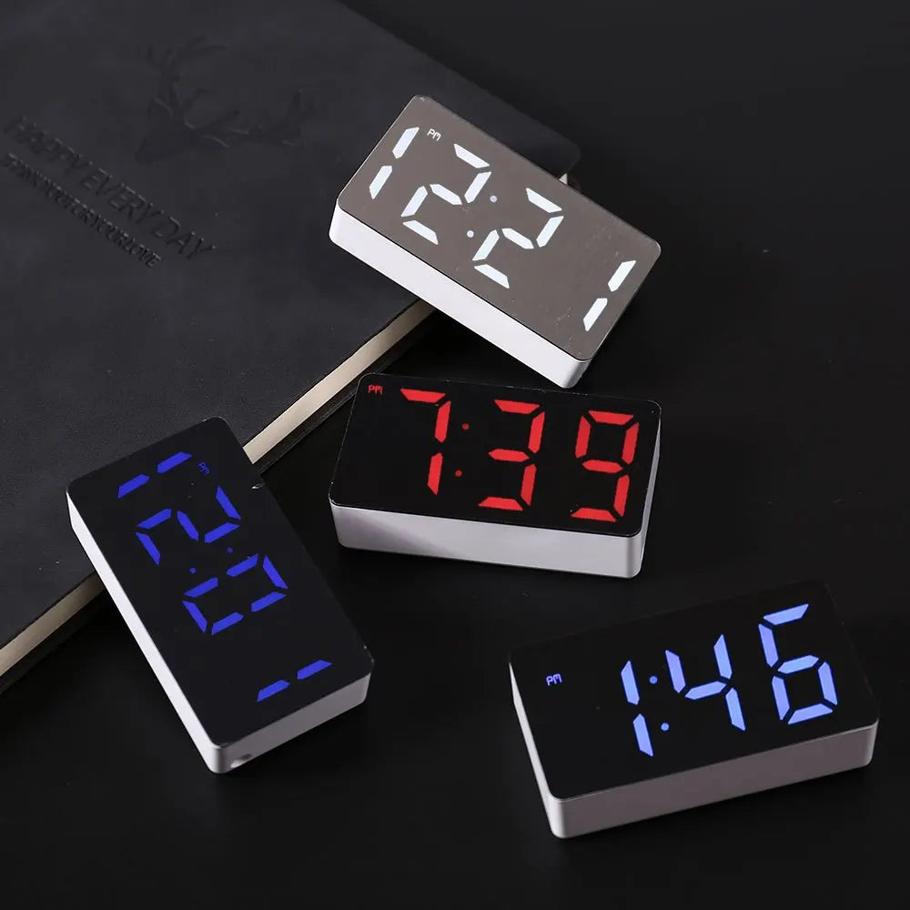 Showlu Smart General LED alarm clock displaying time with digital screen and backlit LED lights.