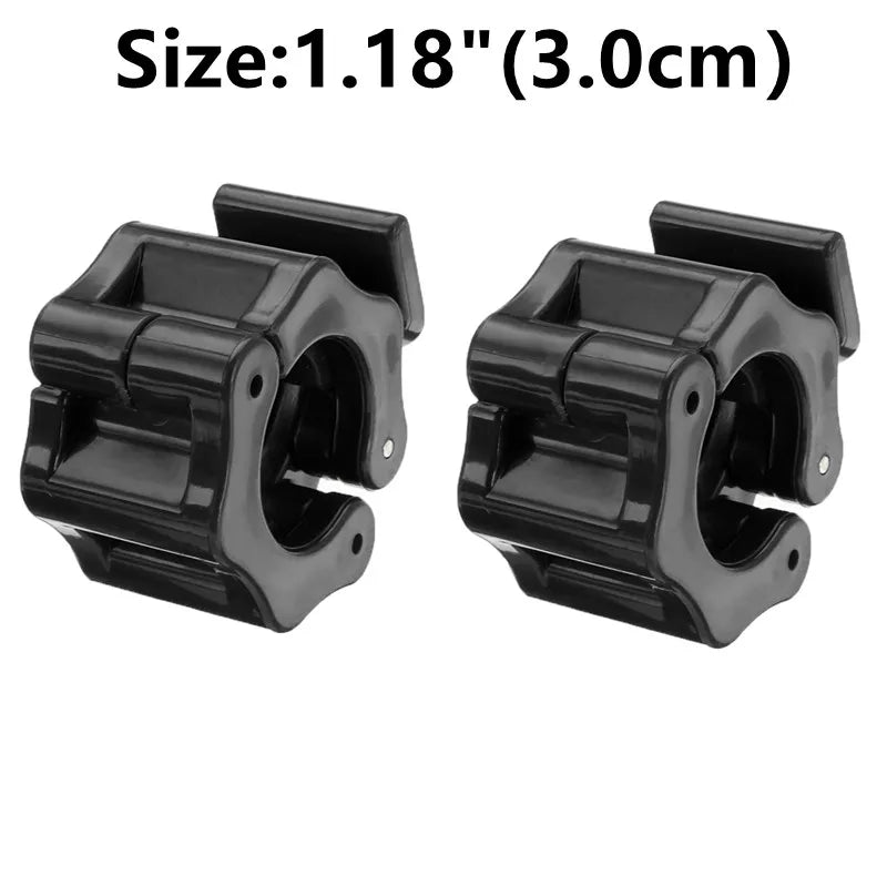 Showlu Fashion Store 1/2 inch dumbbell clips with quick-release lock for barbell weightlifting and powerlifting, non-slip design.
