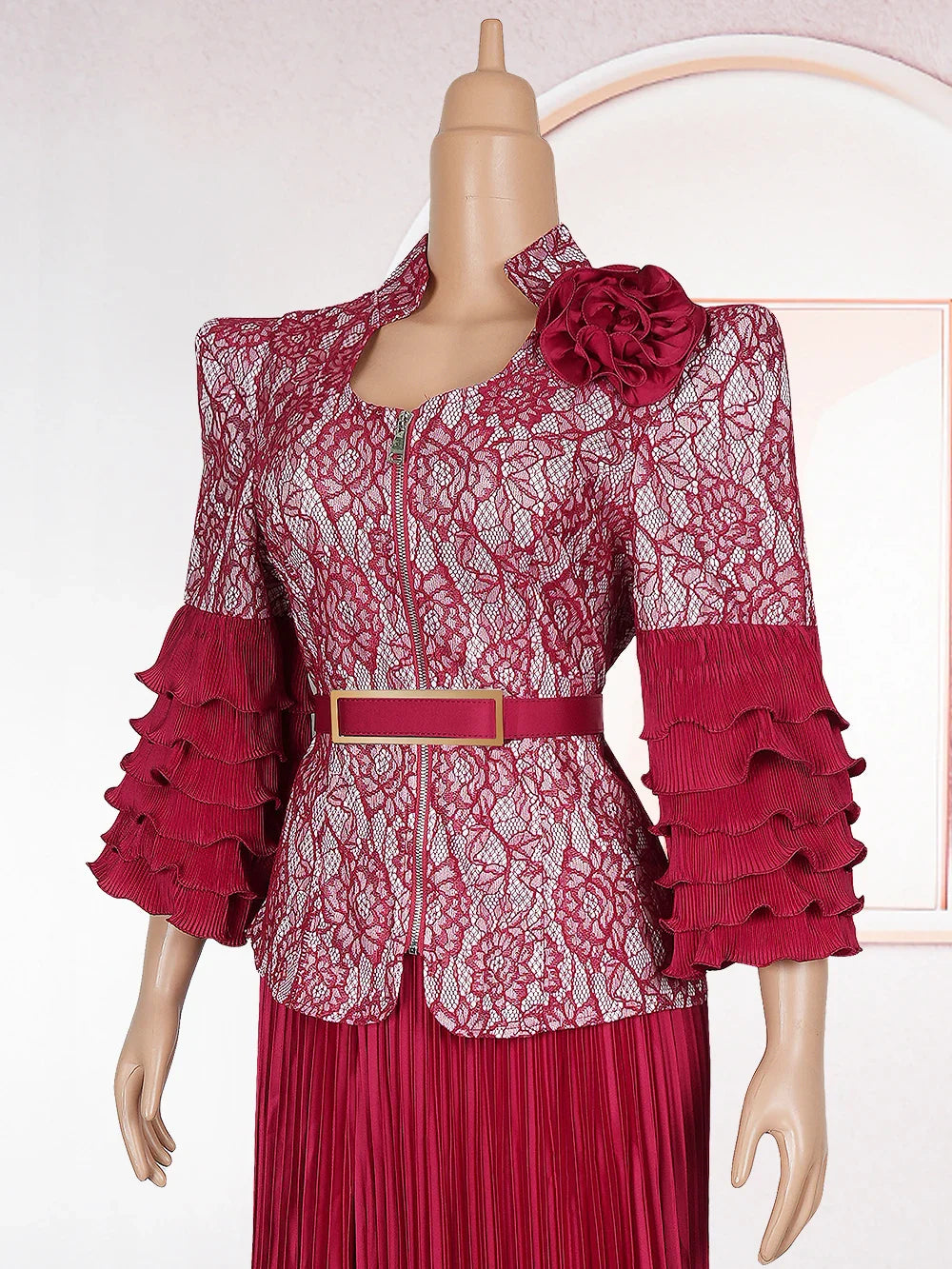 African Ankara Dashiki 2-piece skirt set with matching top, perfect for weddings, by SHOWLU FASHION STORE.
