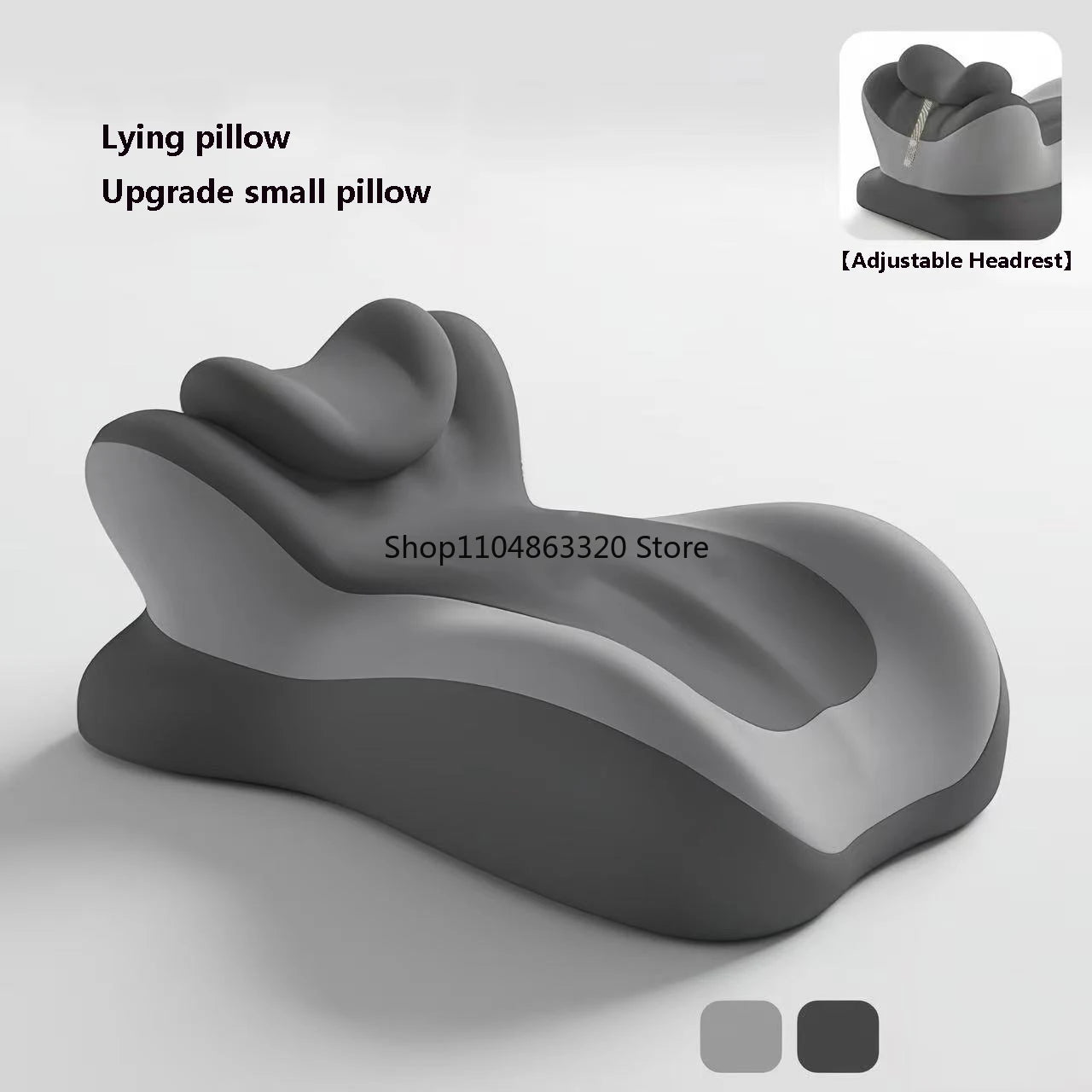 Showlu Memory Foam Pillow ergonomic wedge for neck and leg support, with a soft, contoured surface for comfort and relaxation.