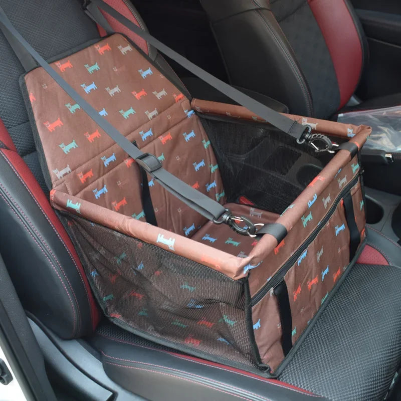 Showlu Waterproof Mesh Pet Car Seat Bag and Folding Dog Travel Mat, designed for comfortable pet travel and easy storage.