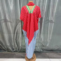 African women’s traditional dress, colorful dashiki Ankara gown by Showlu Fashion Store, long maxi outfit with Muslim kaftan style.