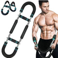 Showlu stainless steel adjustable chest and arm trainer fitness tool with handles for strength and muscle building workouts.