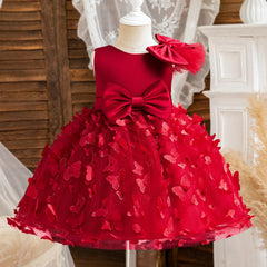 2024 New Girls Princess Sequins Dresses Toddler Kids 1st Birthday Baptism Gown Children Wedding Christmas Party Luxury Dress